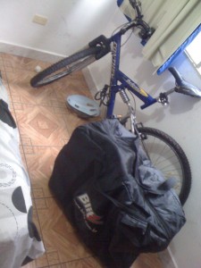 Bike dentro do saco