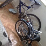 Bike dobrada fora do saco